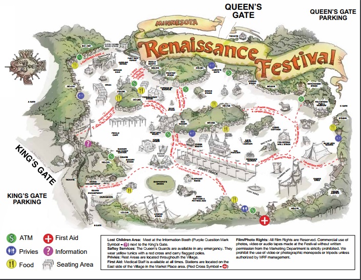Renaissance Festival Map Pinot's Palette